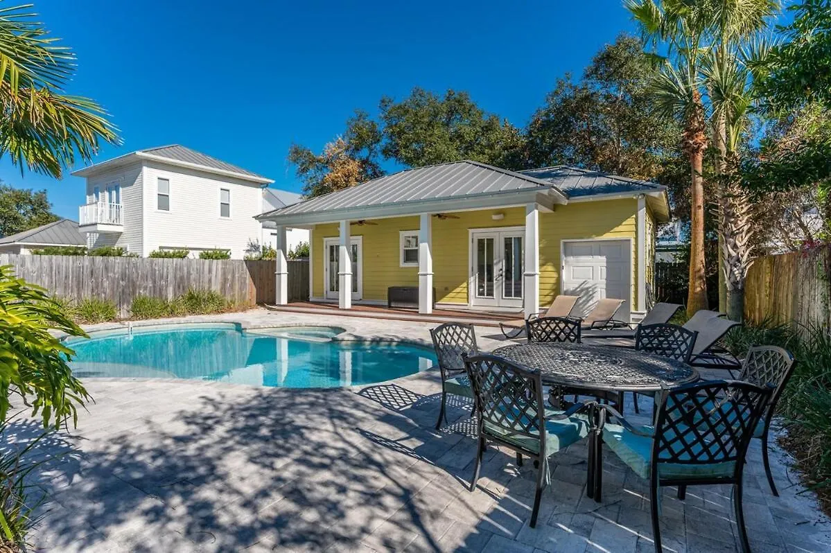 Yellow Pearl Pool Heat Golfcart Deals Steps2Beach Destin Holiday home